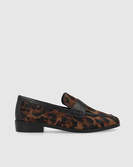 Mocasines Bonitos Piel Leopardo Elegantes Otono Lodi Invierno