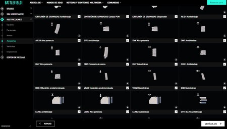 Battlefield 2042 Portal Restricciones