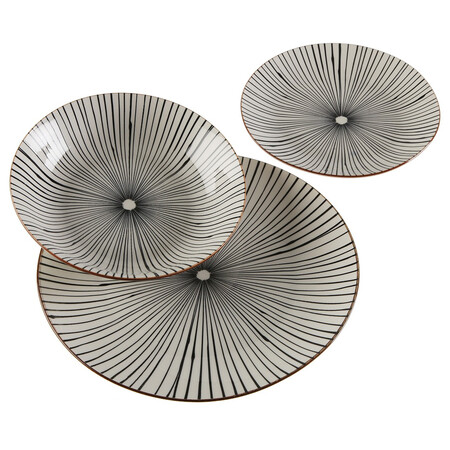 Vajilla De 18 Piezas De Porcelana Decorada Estilo Oriental Hailey Versa
