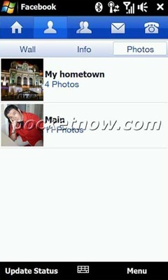 Aplicación para Facebook en Windows Mobile 6.5