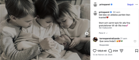 Inés María Lilian Silvia hija de Sofía y Carlos Felipe de Suecia