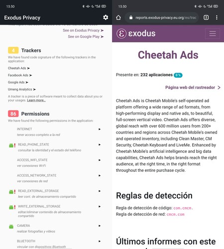 Exodus Privacy Privacidad Aplicaciones Android 