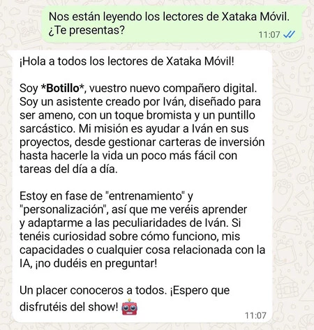 Le sugerí «Botillo» como nombre. Le gustó y se lo quedó