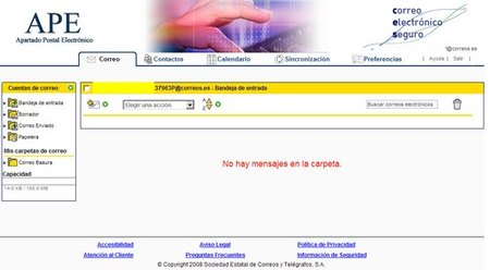 Correos suministra cuentas de correo electrónico seguras y gratuitas