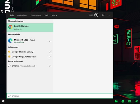 Windows 10 ahora muestra publicidad de Microsoft Edge en el menú inicio cuando buscas "Chrome"