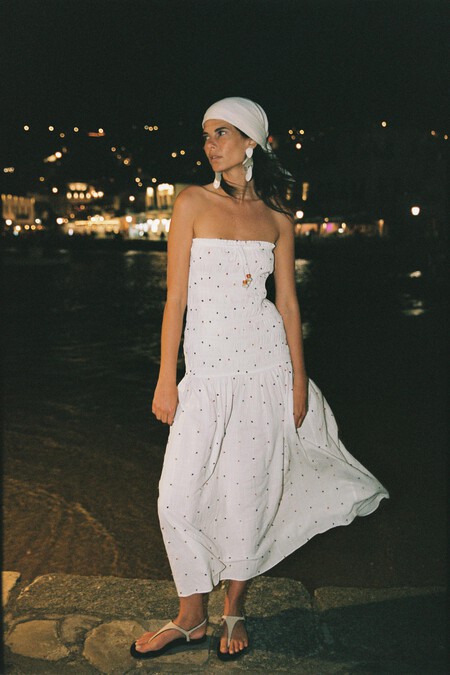 Vestido Midi Pompones