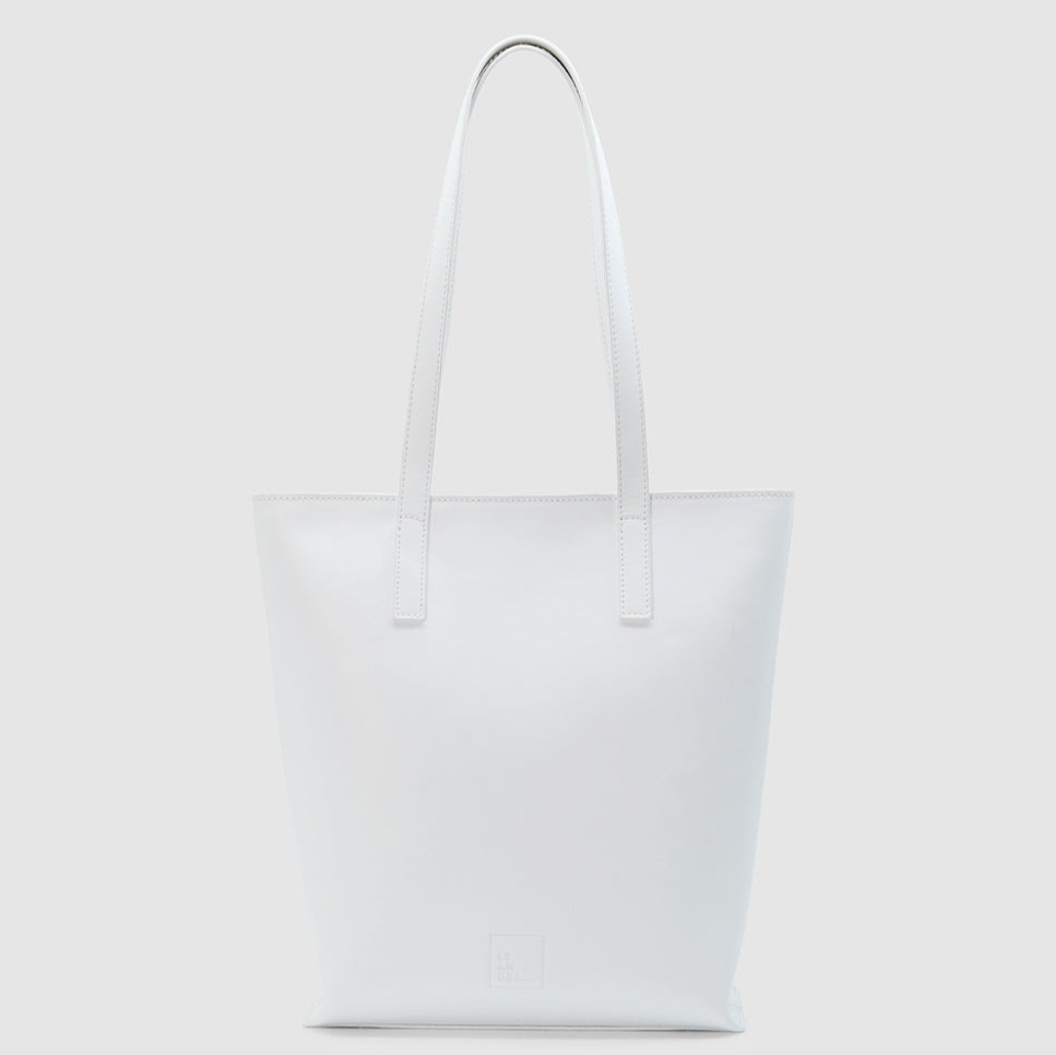 Bolso shopper de piel vacuna con cremallera Leandra