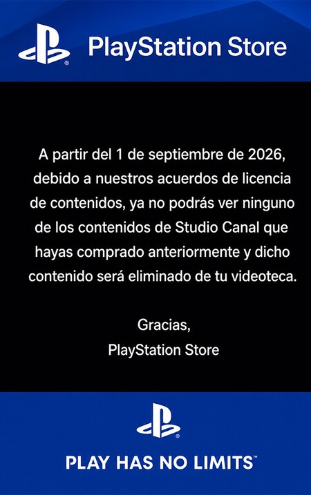 No somos dueños de absolutamente nada. Sony eliminará 550 películas de PlayStation, y haberlas comprado no sirve de nada
