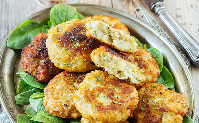Pastelitos de patata y camarón. Receta