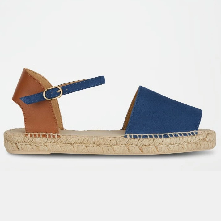 GEOX Menorquinas de piel Lampedusa - Azul