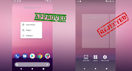 Android P ya no permite reordenar las páginas de inicio