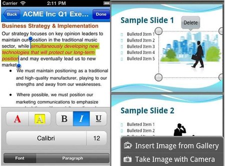Nueva versión de QuickOffice Pro para móviles permite crear presentaciones