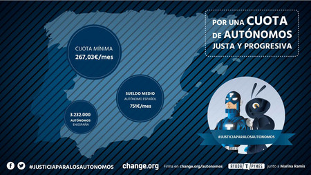 #justiciaparalosautónomos, la campaña para conseguir una cuota más justa para los autónomos