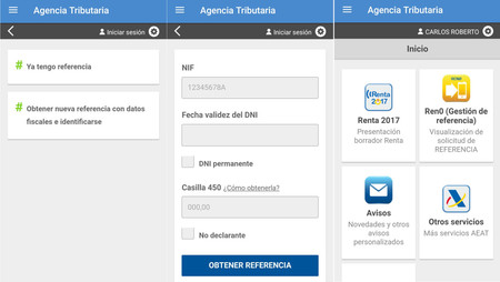 App Agencia Tributaria Referencia