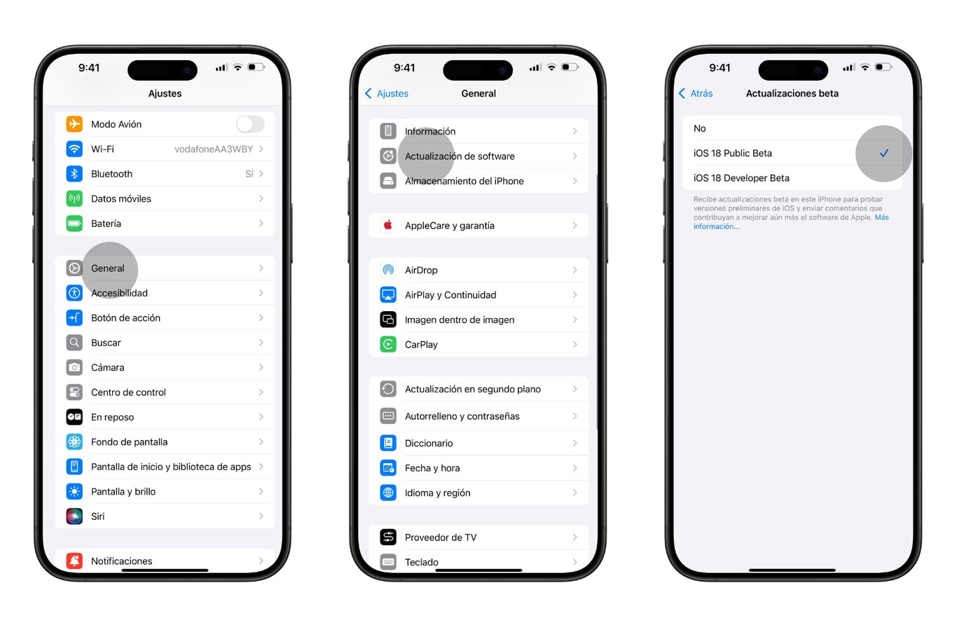 iOS 18, iPadOS 18 y macOS 15 ya disponibles en su primera beta pública ...