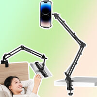 Ya podrás ver series y películas en tu tablet desde tu cama y sin que se duerman tus brazos: soporte ajustable con oferta en México