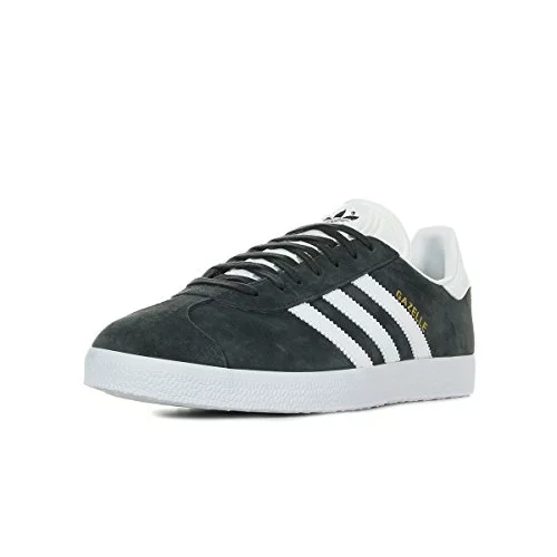 adidas Gazelle, Zapatillas Unisex adulto, Solid Grey White Gold Metallic, 43 1/3 EU