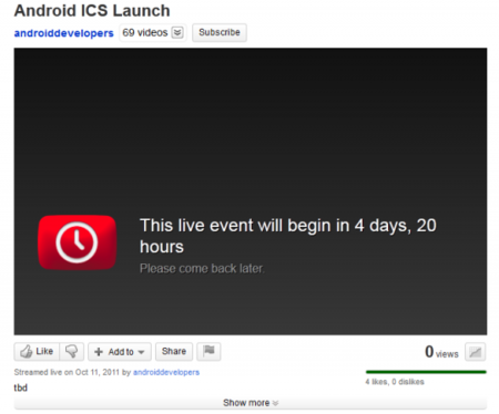 Google confirma en YouTube la presentación de Ice Cream Sandwich la semana que viene