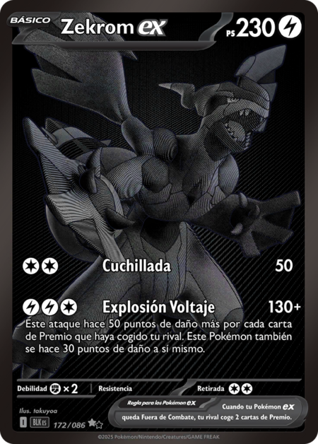 Zekrom Ex Fulgor Negro 172 Es Tcg