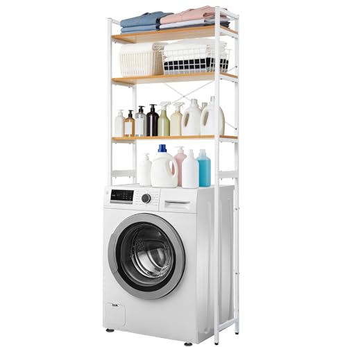 Teodute 3 Niveles Ajustable Mueble Lavadora, 69x30x181cm Max 45kg