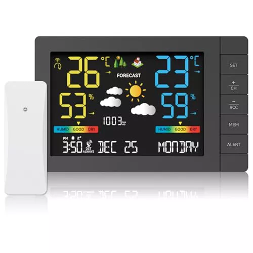 Estación Meteorológica Inalámbrica Con Pantalla LCD Color