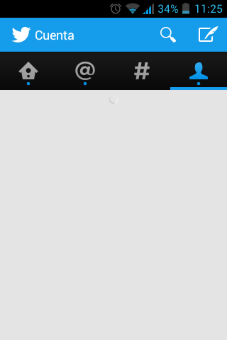 Twitter 4.0 problemas pestaña Me