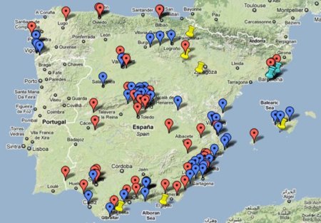 NoLesVotes crea un mapa con los casos de corrupción de los partidos políticos españoles