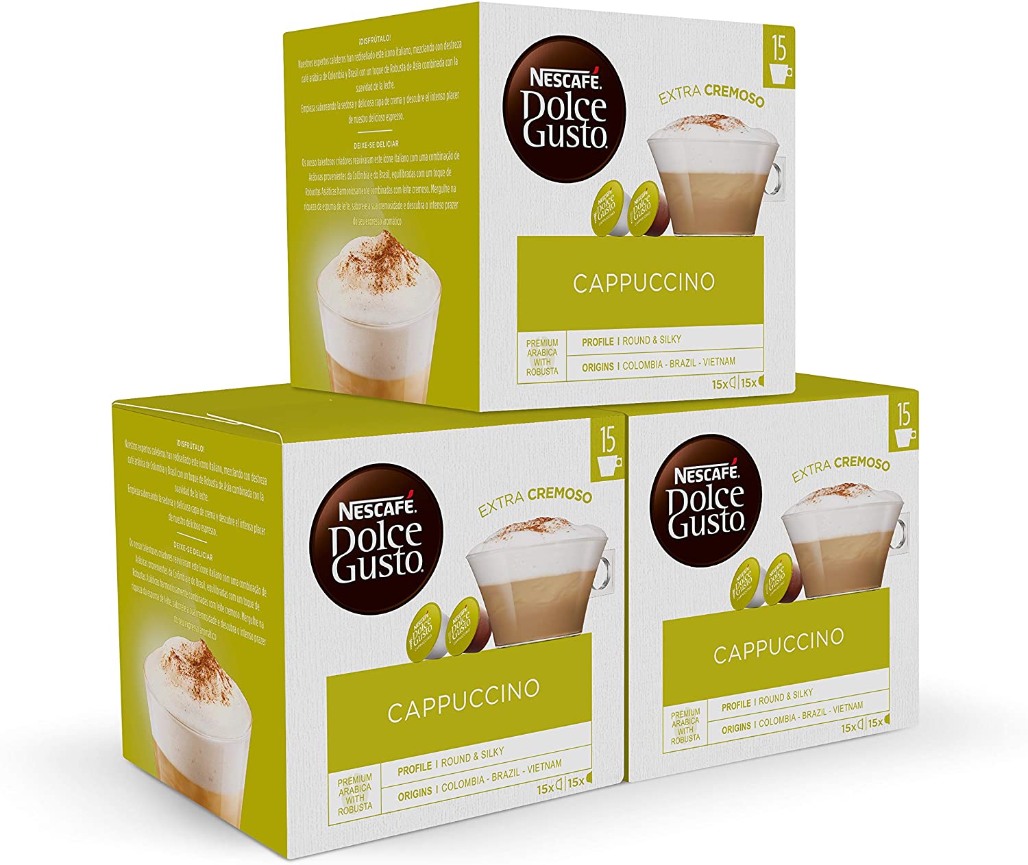 Nescafé DOLCE GUSTO Magnum Café CAPPUCCINO - Cápsulas de Café - 3 x 30 - 90 Cápsulas