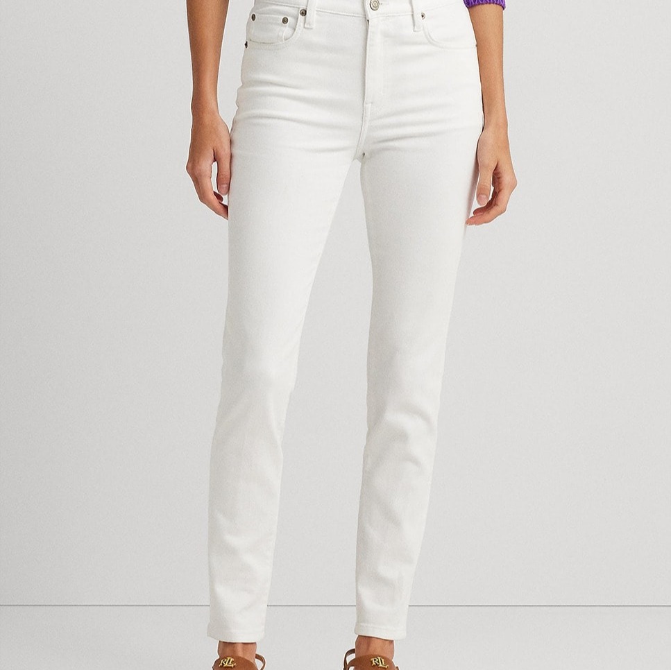 Lauren Ralph Lauren - Vaqueros de mujer pitillo de algodón.