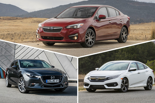 Honda Civic vs. Mazda 3 vs. Subaru Impreza: Analizamos a dos de los favoritos contra un incomprendido