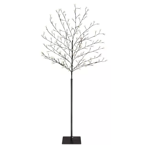 MONZANA Árbol de Luces LED 180cm 200 LED Mando IP44 Navidad | Blanco Cálido, 8 Modos, Temporizador 6h/18h y 8h/16h, Ramas Flexibles, Estacas Suelo, Brillo Regulable, Jardín, Terraza