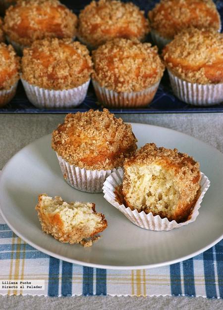 Muffins con streusel de canela. Receta