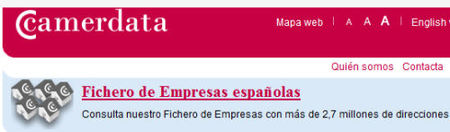 Camerdata, base de datos de empresas para acciones de marketing