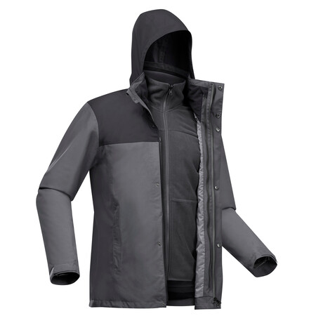 Chaqueta De Montana Y Trekking 3 En 1 Impermeable Hombre Forclaz Travel 100 1