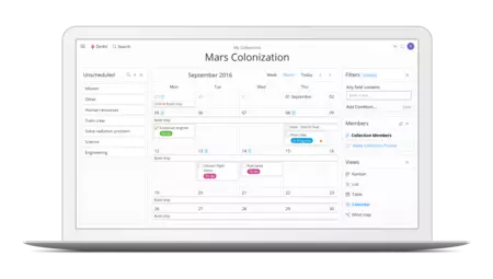 Zenkit Screenshot 04d Calendar Panel