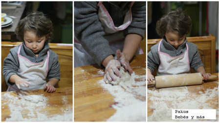amasar pan niños