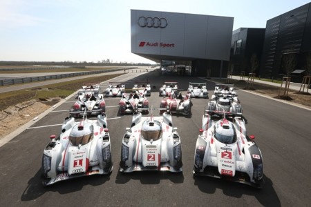 Audi presume a sus 13 autos ganadores de las 24 horas de Le Mans