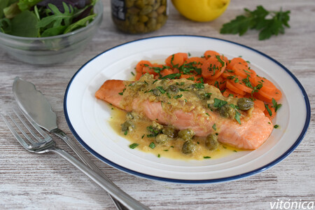 Pescado a la plancha con salsa melosa de limón y alcaparras: receta saludable sabrosa y rápida
