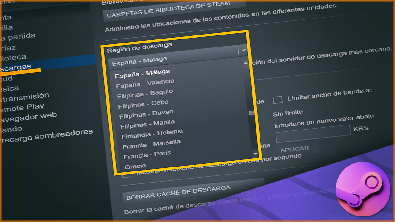 Cómo descargar juegos más rápido en Steam