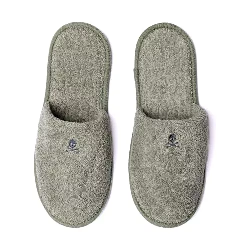 Scalpers Zapatilla lisa con bordado khaki Talla 39-42