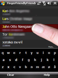Gestión de contactos con Finger Friendly Friends