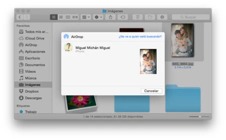 AirDrop OS X Yosemite