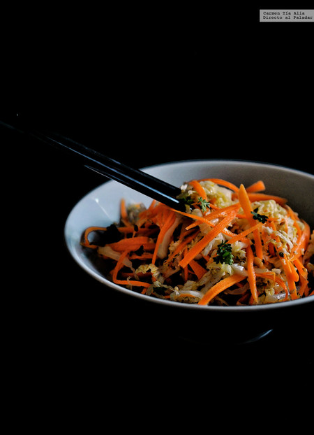 Ensalada de col china. Receta ligera