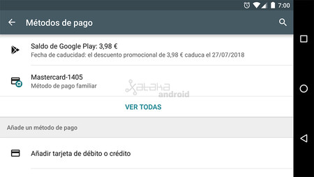 Saldo de Google Play