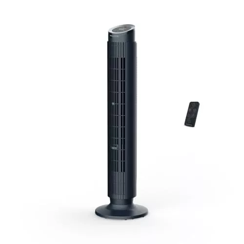 Rowenta Eole Silence Force, Ventilador de torre, 12 velocidades, 5 modos, Refrigeración potente, Difusor de aroma integrado, Silencioso, Temporizador de 12h, Tecnología de motor Effitech, VU7050F0