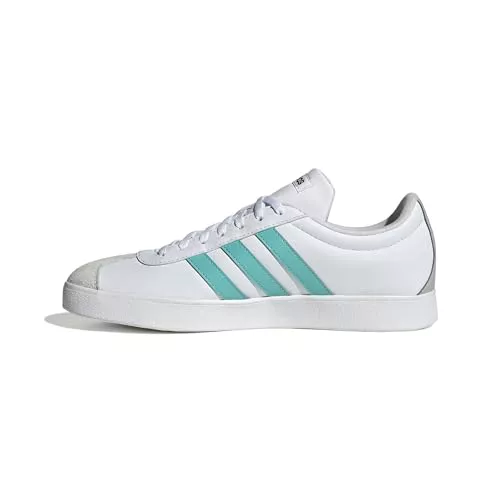 adidas Unisex Adulto Mercedes - AMG Petronas Formula One Team VL Court Base Shoes, FTWR White/Semi Mint Rush/Core Black, 44 2/3 EU
