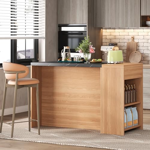 NADEUSAK Isla de cocina, 5 niveles de almacenamiento