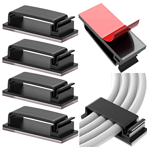 Vinabo Juego de 10 Clips de Cable Autoadhesivos Duraderos
