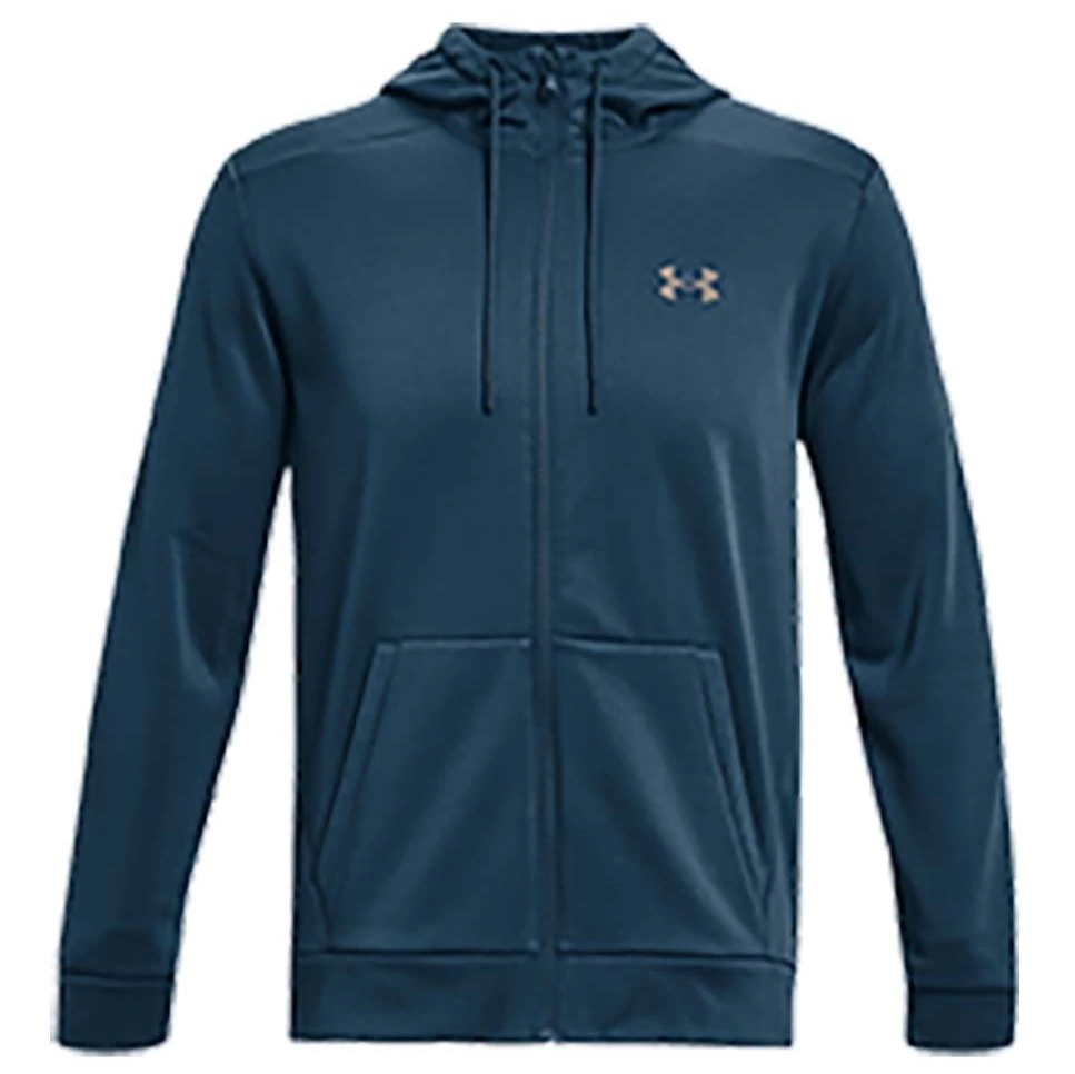 SUDADERA UA ARMOUR FLEECE FZ HOODIE-BLU
