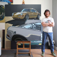 "Sueño con conducir algún día un Porsche 917". Entrevistamos a Manu Campa, el pintor que convierte coches en obras de arte